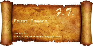 Faust Tamara névjegykártya